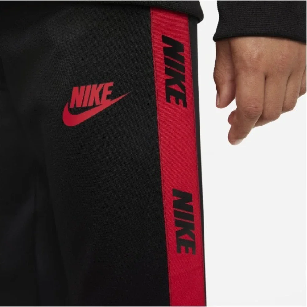 Nike Kids Baby 24M Logo Jacket Pants Track Set Light Black/Red 66G796G - Picture 6 of 7